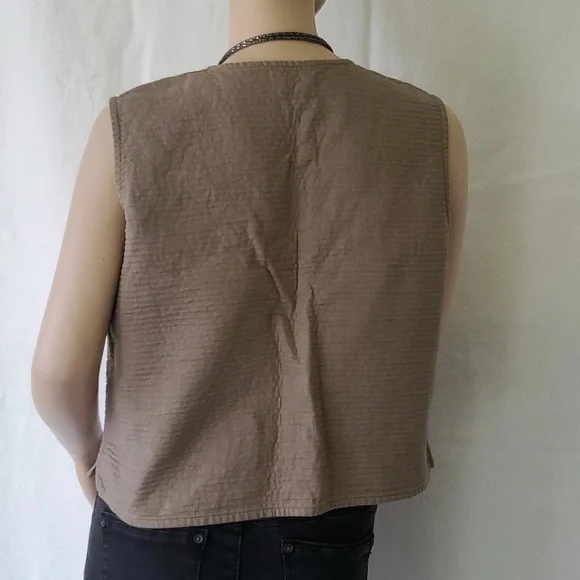 Eileen Fisher Zip Front Vest/Top - Picture 5 of 14